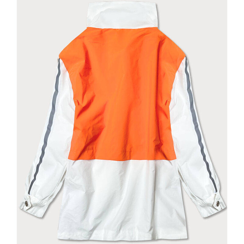 Ann Gissy Bílo/oranžová dámská bunda větrovka (AG3-010)