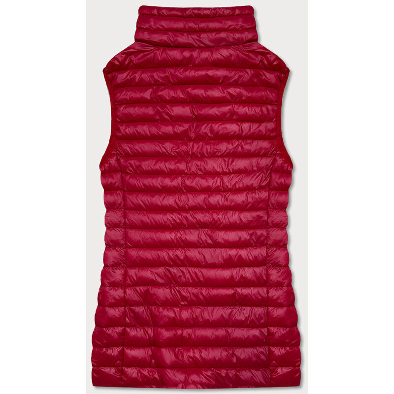 J.STYLE Krátká prošívaná dámská vesta v bordó barvě (5M702-6)
