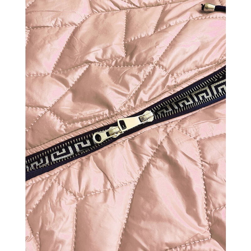 S'WEST Béžová dámská bunda s ozdobným prošíváním (B8092-101)