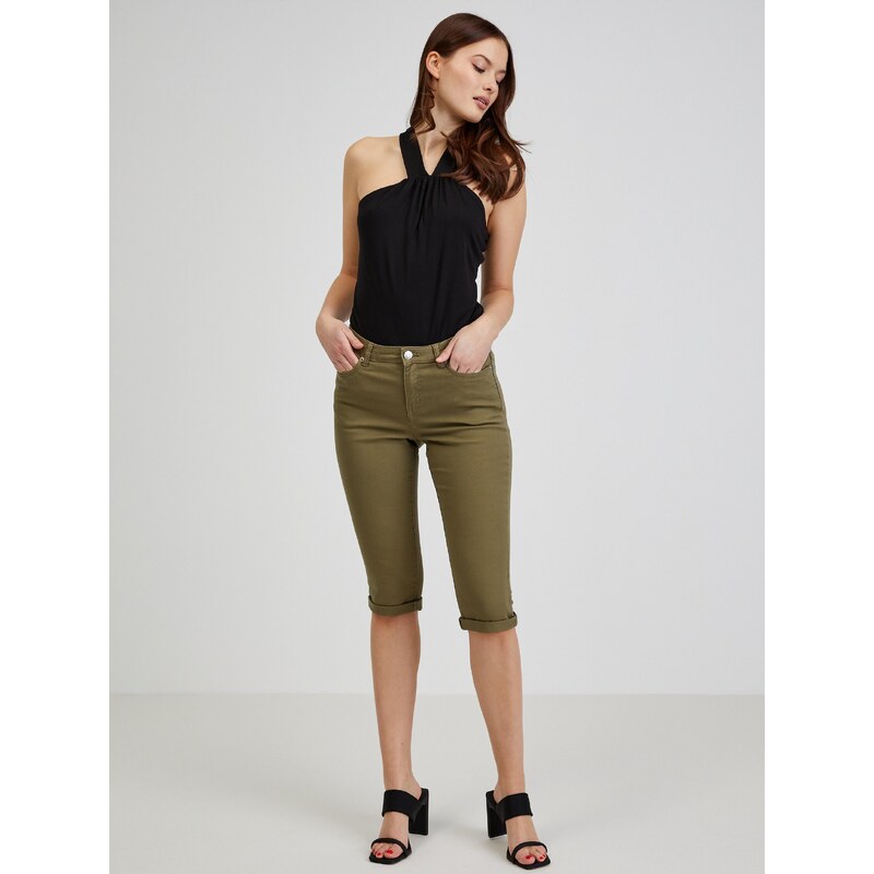 Khaki dámské capri kalhoty ORSAY - Dámské