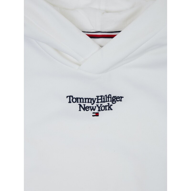 Bílá holčičí mikina s kapucí Tommy Hilfiger - Holky