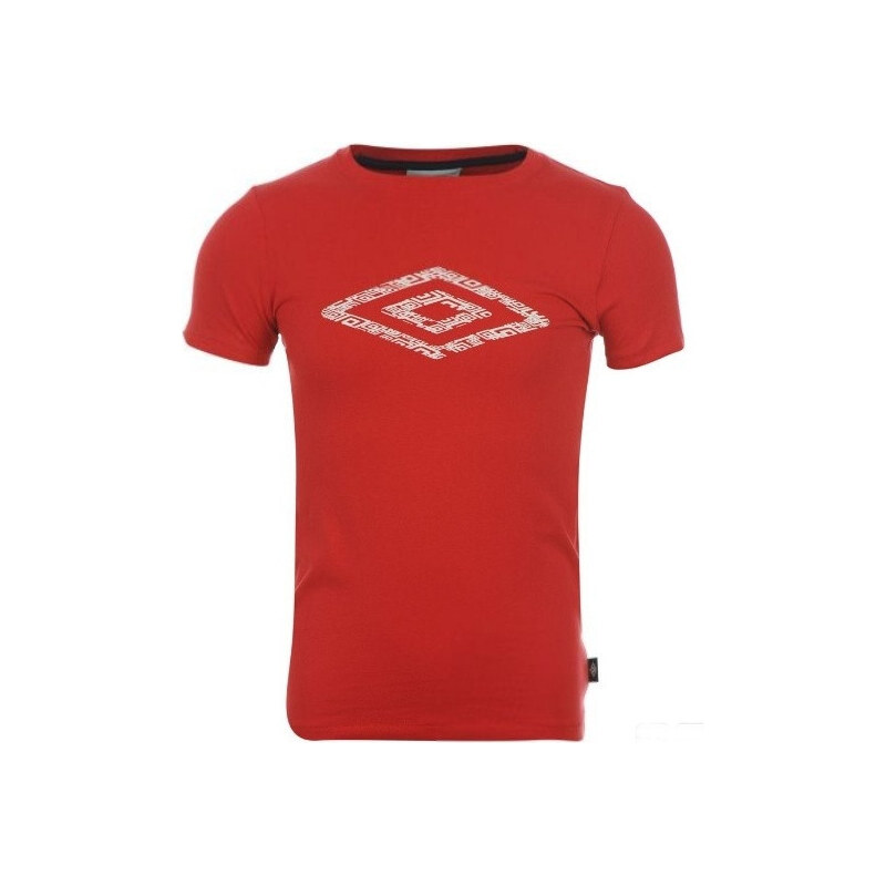 Umbro Cotton Logo T Shirt Boys Red - Červená / 11-12 - Umbro
