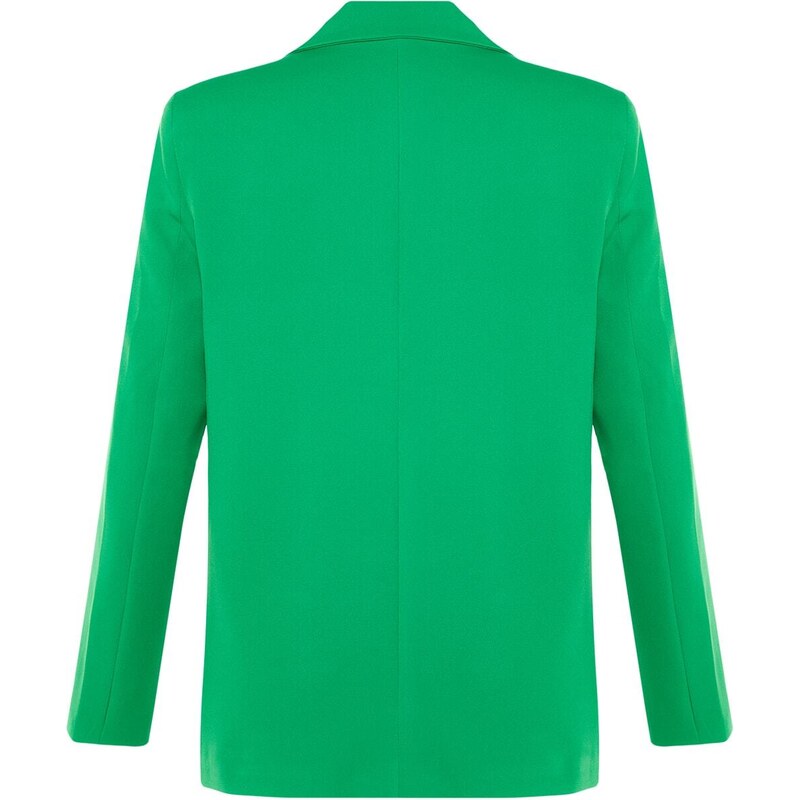 Trendyol Green Regular Lining Detailed Woven Blazer Jacket