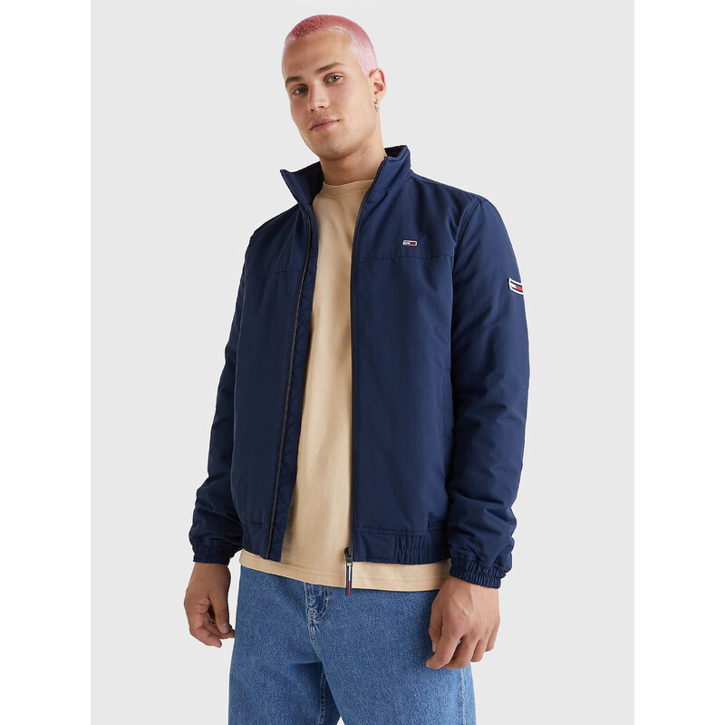 Tommy Jeans pánská modrá bunda ESSENTIAL PADDED JACKET