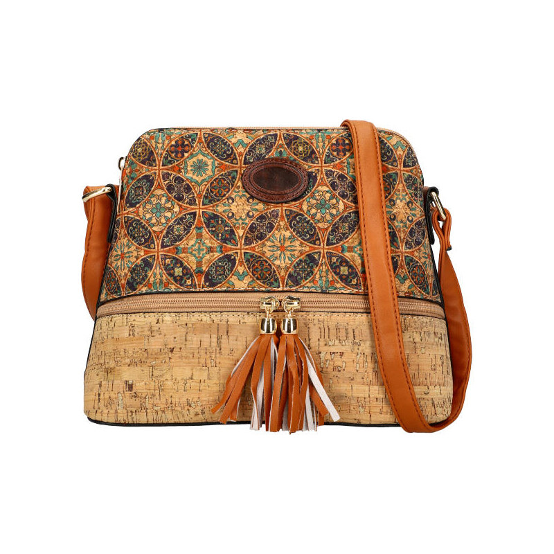 Beast Style Crossbody dámská kabelka v korkovém designu T8297