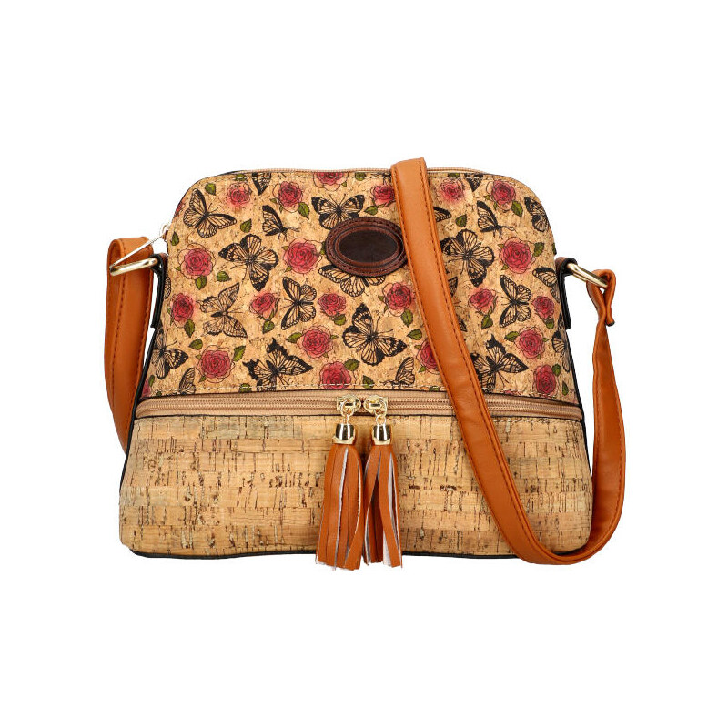 Beast Style Crossbody dámská kabelka v korkovém designu T8297