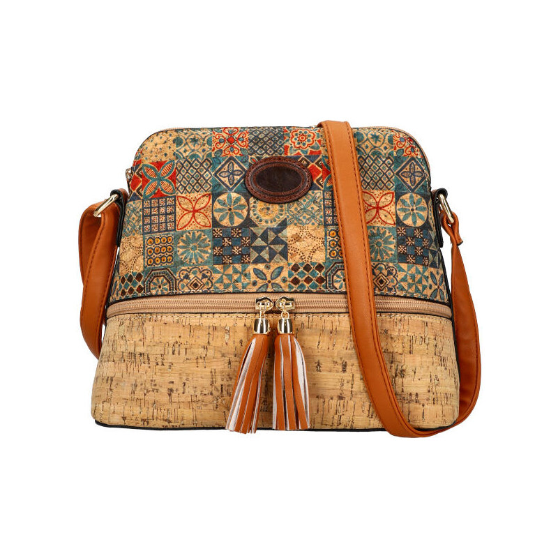 Beast Style Crossbody dámská kabelka v korkovém designu T8297