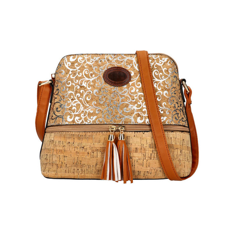 Beast Style Crossbody dámská kabelka v korkovém designu T8297