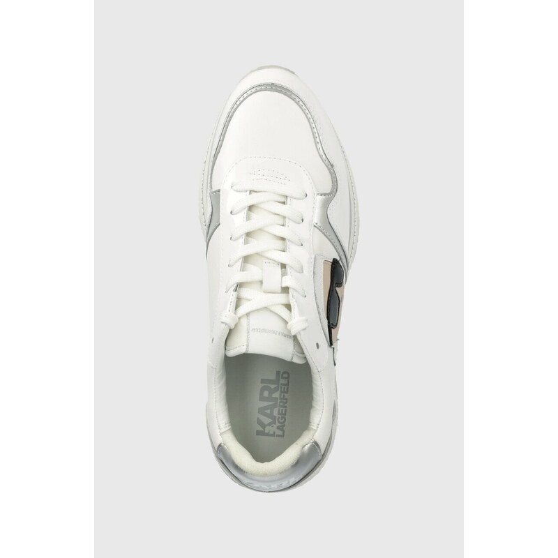 Kožené sneakers boty Karl Lagerfeld VELOCITA MAX bílá barva, KL64930N