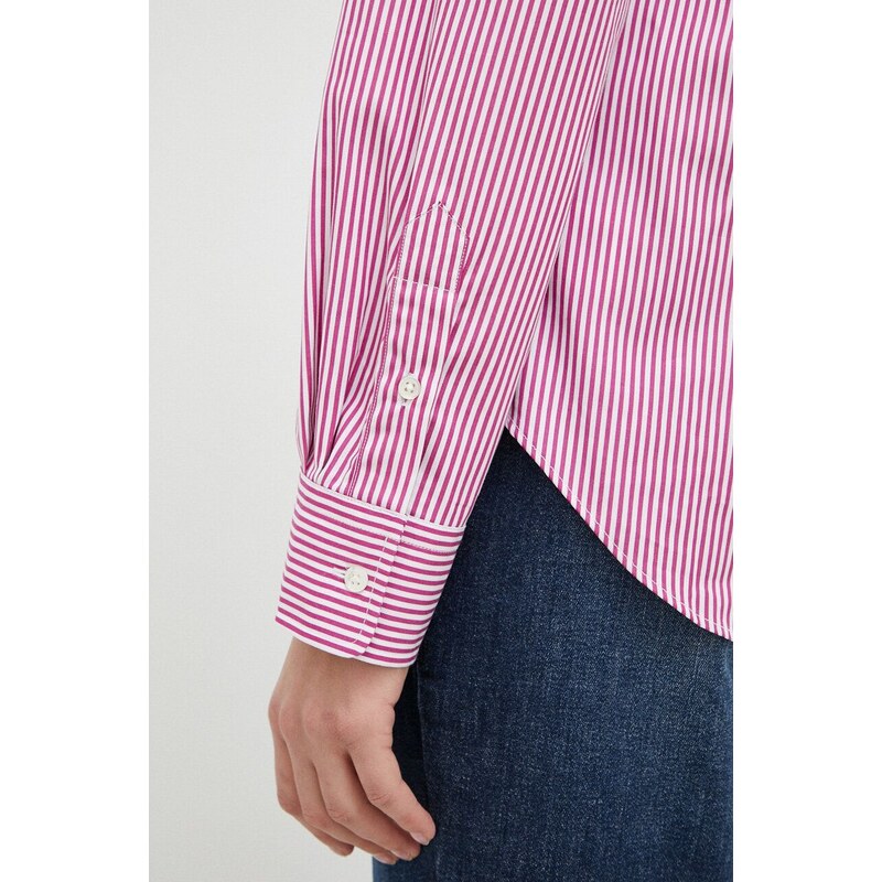 Košile Polo Ralph Lauren dámská, růžová barva, regular, s klasickým límcem