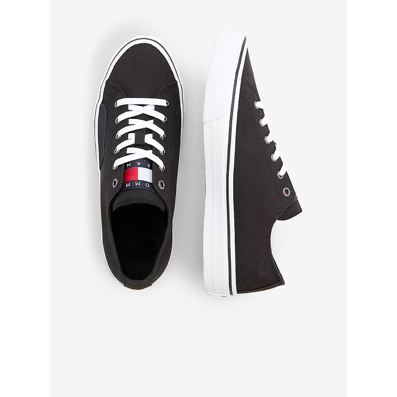 Tommy Hilfiger Černé pánské tenisky Tommy Jeans Skate - Pánské