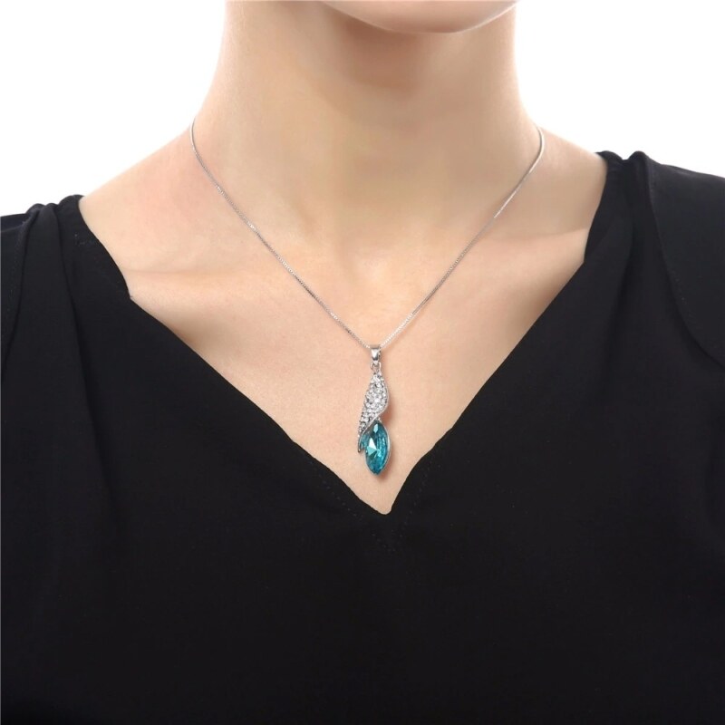 Sisi Jewelry Souprava náhrdelníku, náušnic a náramku Elegance Seablue