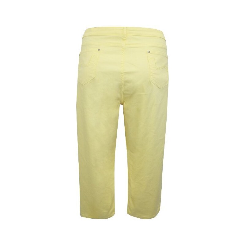 Dámské 3/4 capri kalhoty džíny žluté A1105