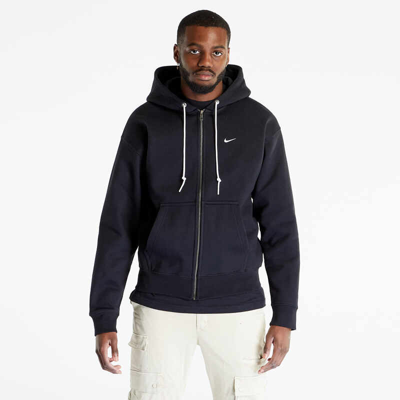 Nike Solo Swoosh Full-Zip Hoodie Black/ White