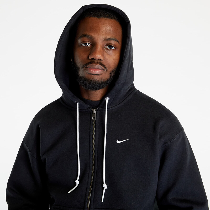 Nike Solo Swoosh Full-Zip Hoodie Black/ White