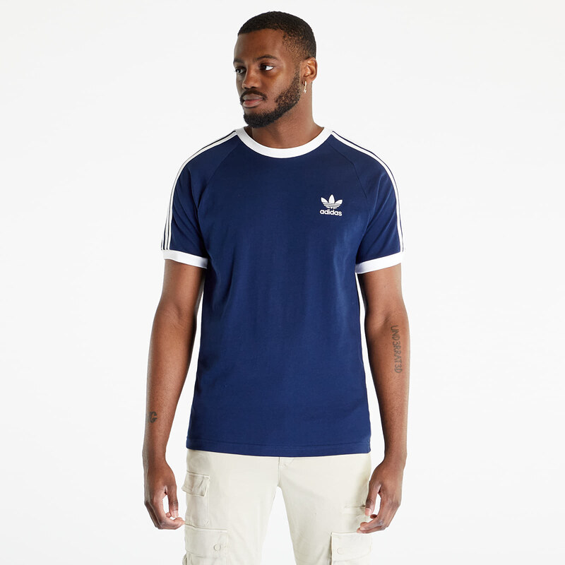 adidas Originals Pánské tričko adidas 3-Stripes Short Sleeve Tee Night Indigo