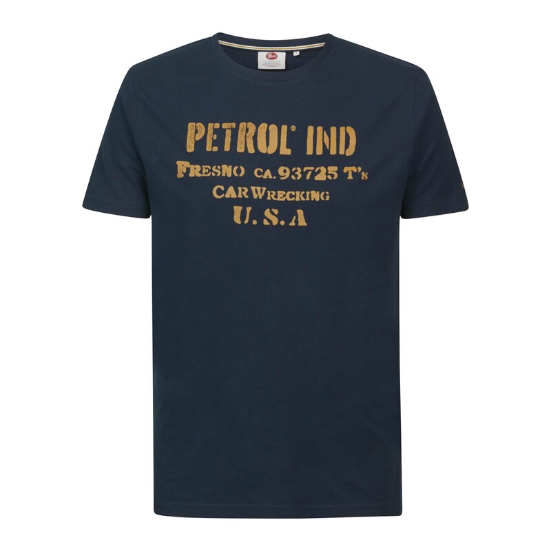 Petrol Industries Tričko velbloudí / námořnická modř