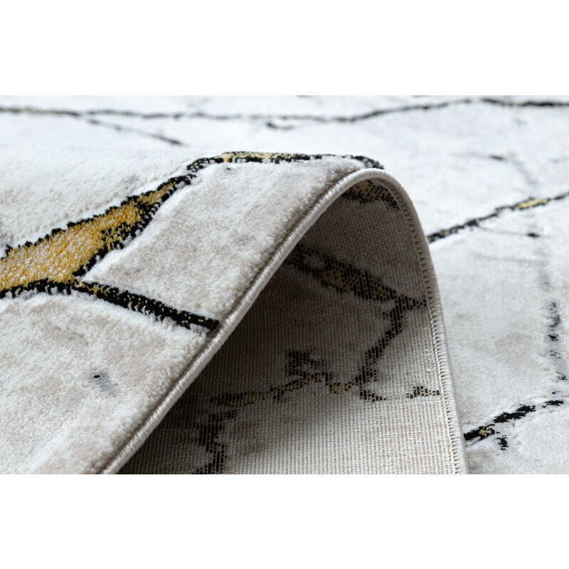 Dywany Łuszczów AKCE: 140x190 cm Kusový koberec Gloss 529A 53 3D mramor ivory/beige - 140x190 cm
