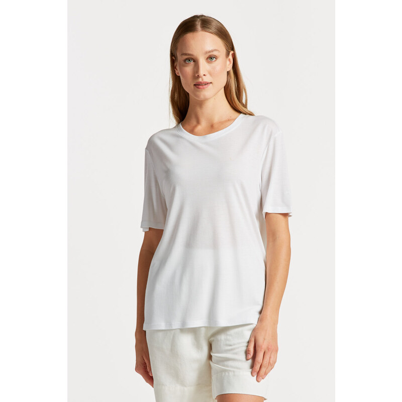 TRIČKO GANT REL DRAPED SS T-SHIRT WHITE 89868532