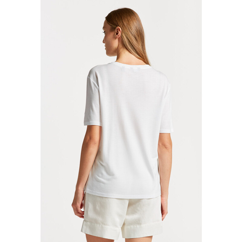 TRIČKO GANT REL DRAPED SS T-SHIRT bílá S