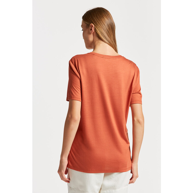 TRIČKO GANT REL DRAPED SS T-SHIRT oranžová XS