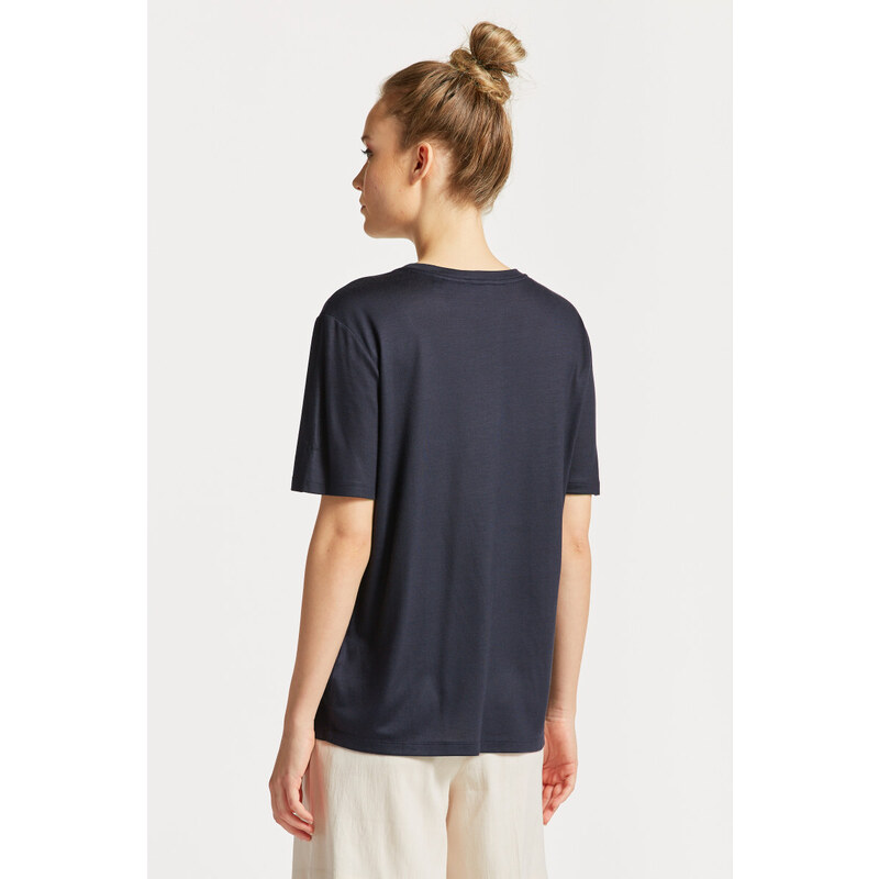 TRIČKO GANT REL DRAPED SS T-SHIRT modrá S