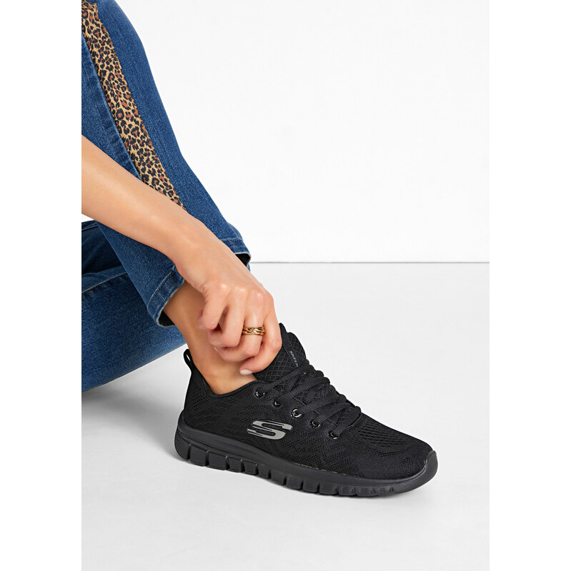 bonprix Pohodlné tenisky značky Skechers s paměťovou pěnou černá