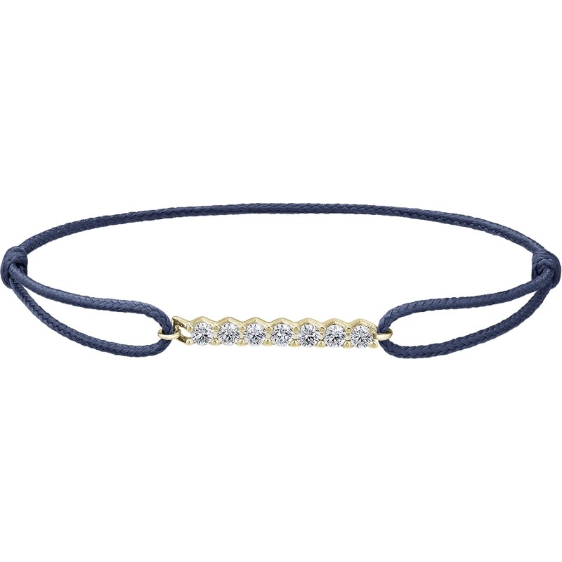 Tiami Provázkový náramek Pure Line ze žlutého zlata s diamanty