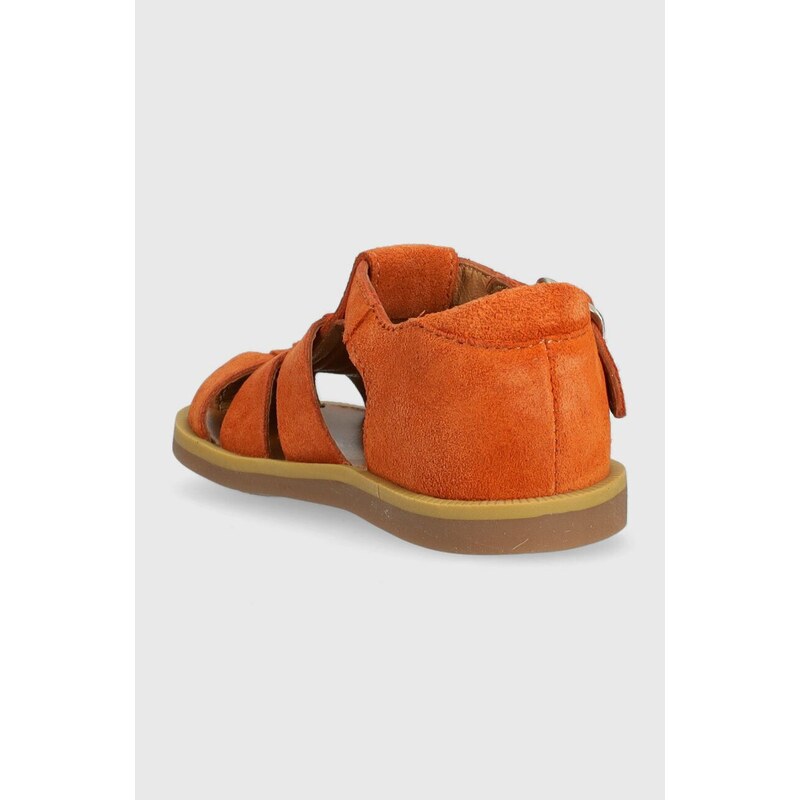 Pom D'api Dětské kožené sandály Reebok Classic hnědá barva