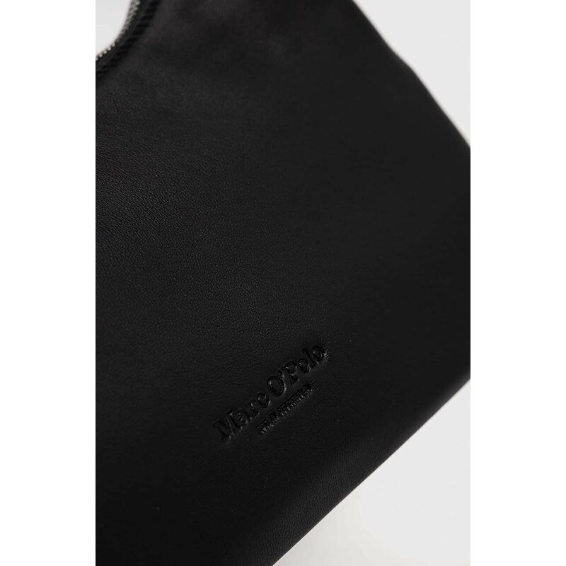 Kožená kabelka Marc O'Polo černá barva