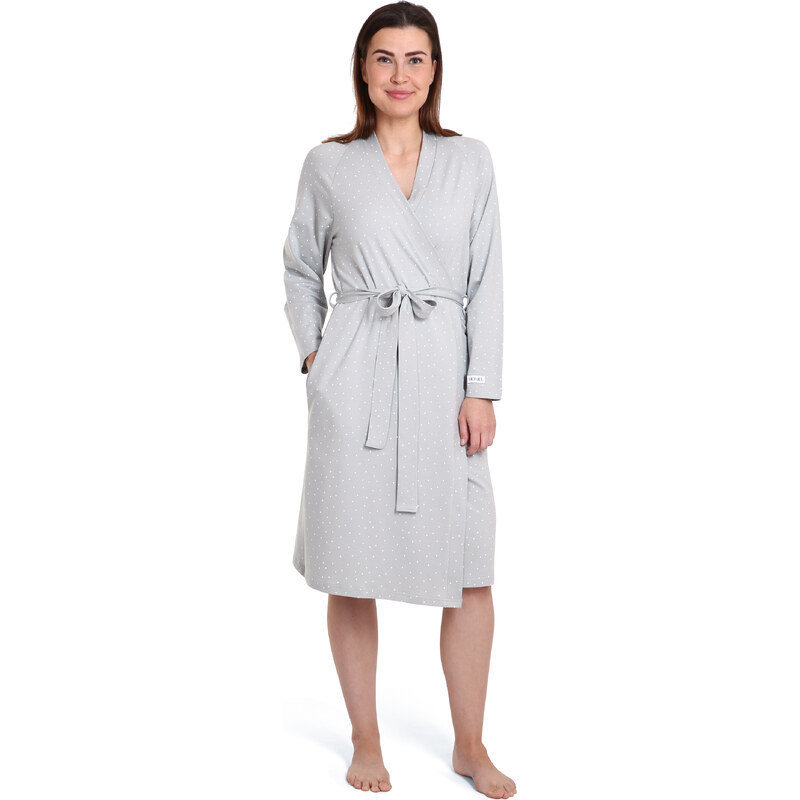 Moniel kimono/župan Dots šedý