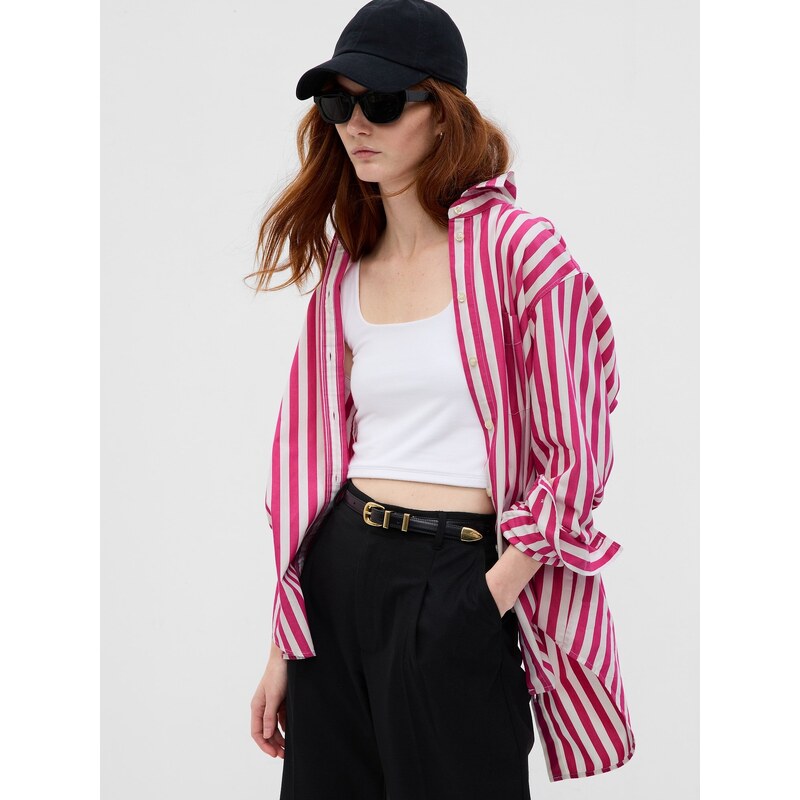 GAP Pruhovaná košile oversized - Dámské