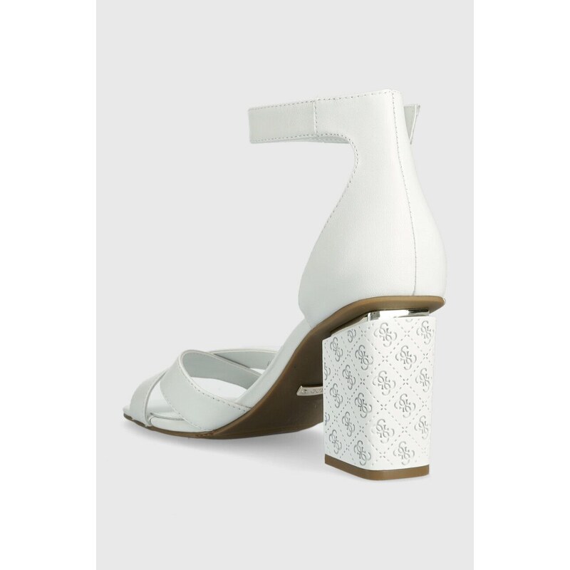 Kožené sandály Guess YANCY bílá barva, FL6YAN LEA03