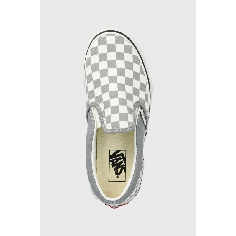 Dětské tenisky Vans UY Classic Slip On CTHR CHBD TRDWN šedá barva