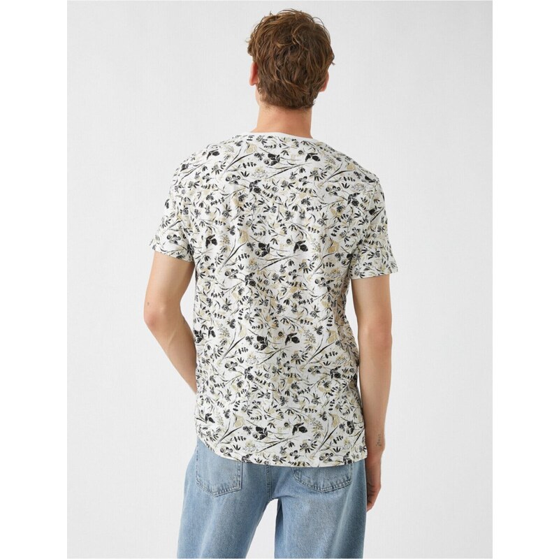 Koton Slim Fit Floral Printed T-Shirt