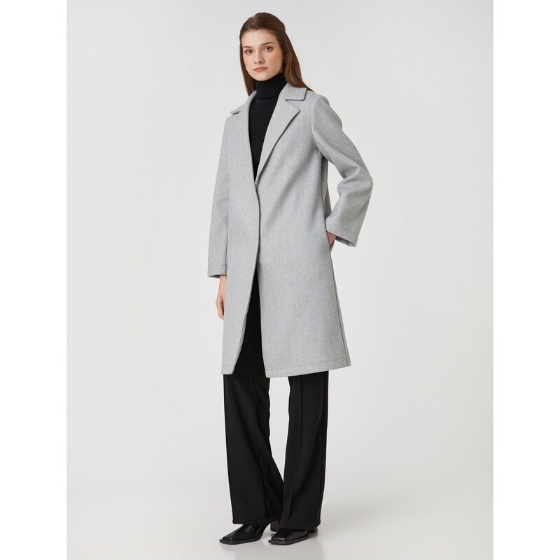 Koton Midi Length Cashmere Coat