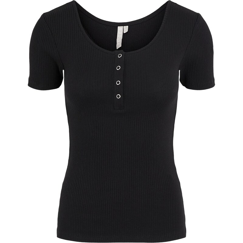 Pieces Dámské triko PCKITTE Slim Fit 17101439 Black XS