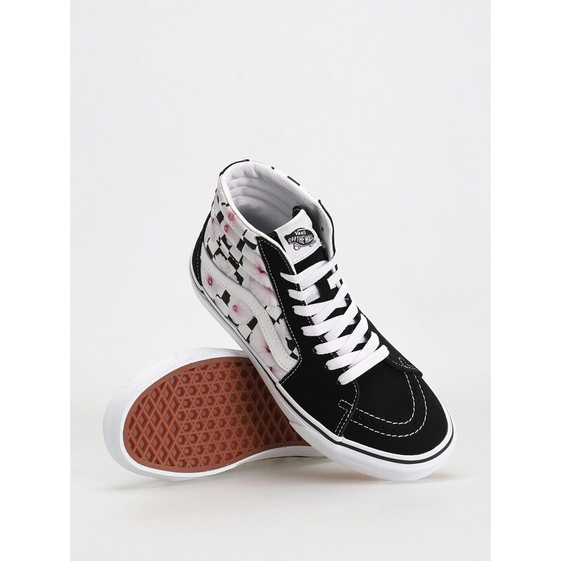 Vans Sk8 Hi (hibiscus check black)černá