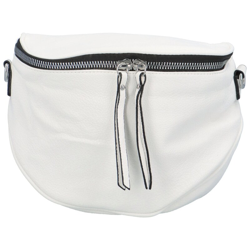 FASHION&CO Módní dámská koženková ledvinka/crossbody André, bílá