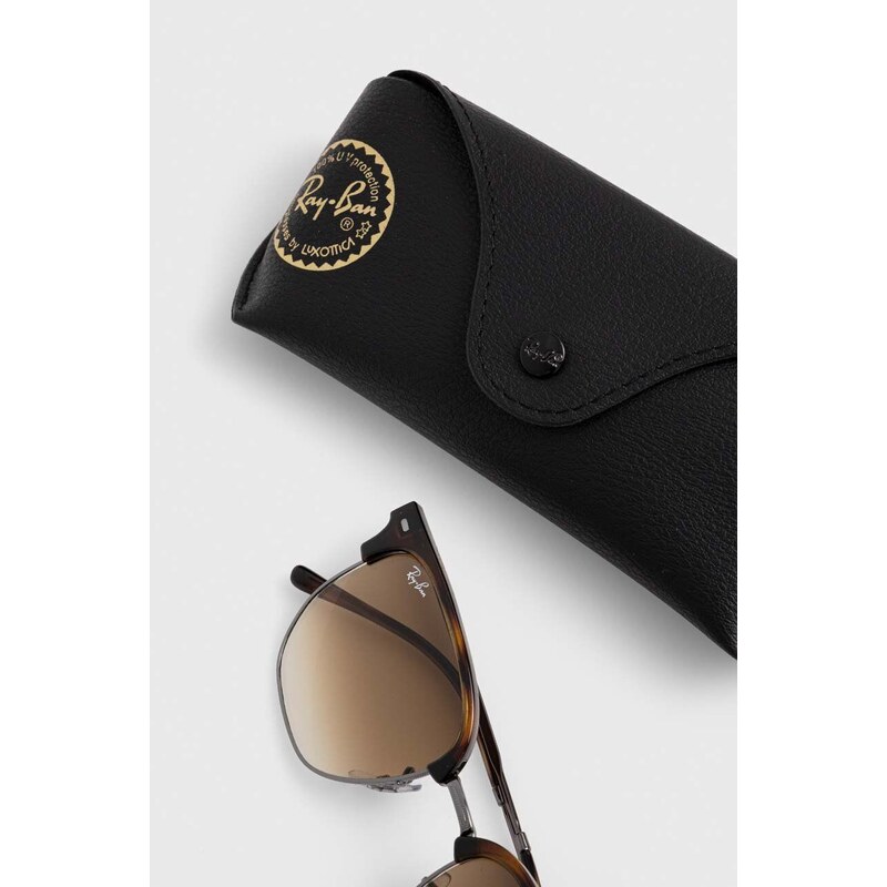 Sluneční brýle Ray-Ban NEW CLUBMASTER hnědá barva, 0RB4416