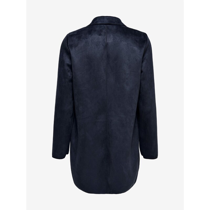 Tmavě modrý dámský kabát v semišové úpravě ONLY Joline - Dámské