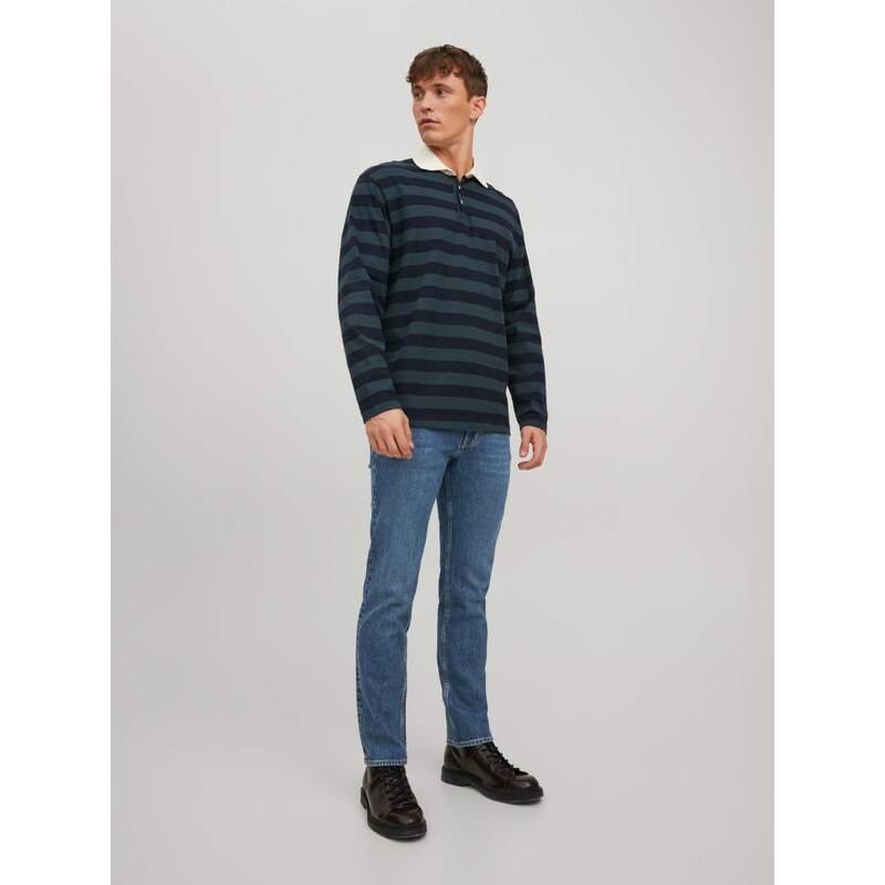 Modré pánské slim fit džíny Jack & Jones Clark - Pánské