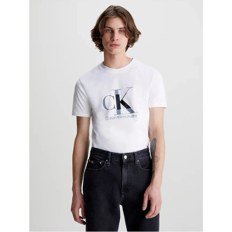 Bílé pánské tričko Calvin Klein Jeans - GLAMI.cz