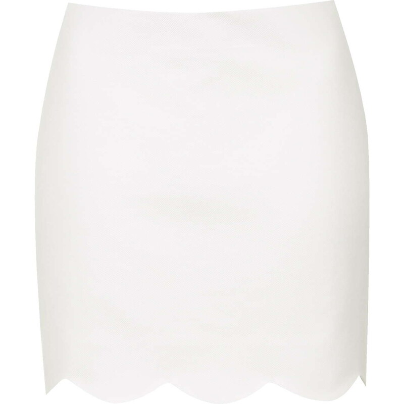 Topshop Scallop Hem Mini Skirt