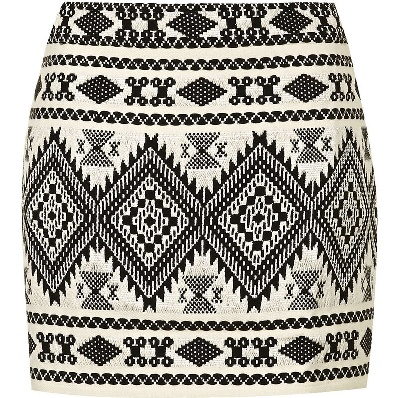 Topshop PETITE Lurex Blanket Mini Skirt