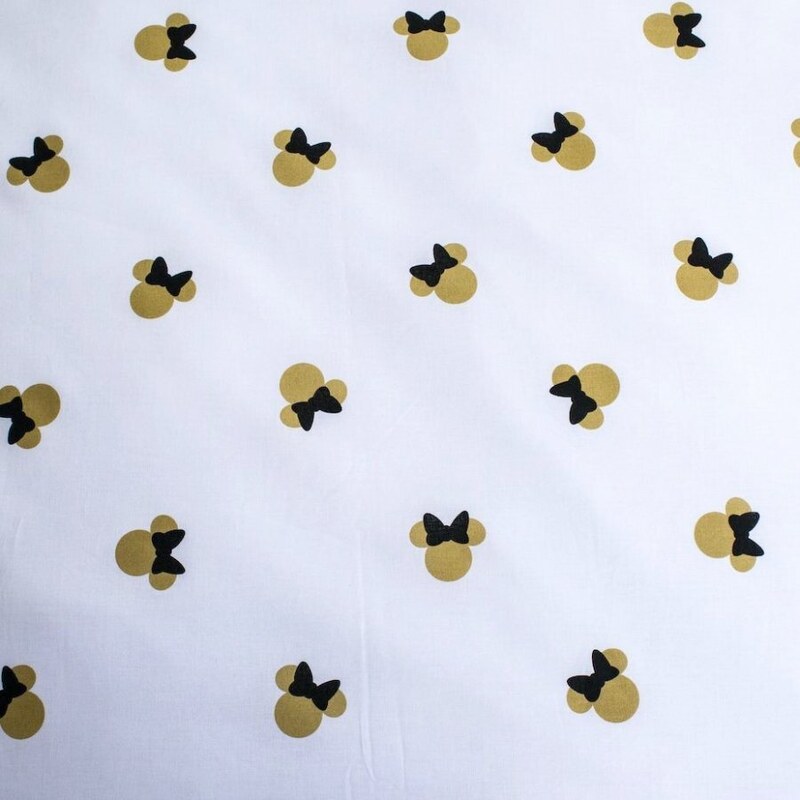 Jerry Fabrics Bavlněné ložní povlečení Minnie Mouse se zlatým potiskem - 100% bavlna - 70 x 90 cm + 140 x 200 cm