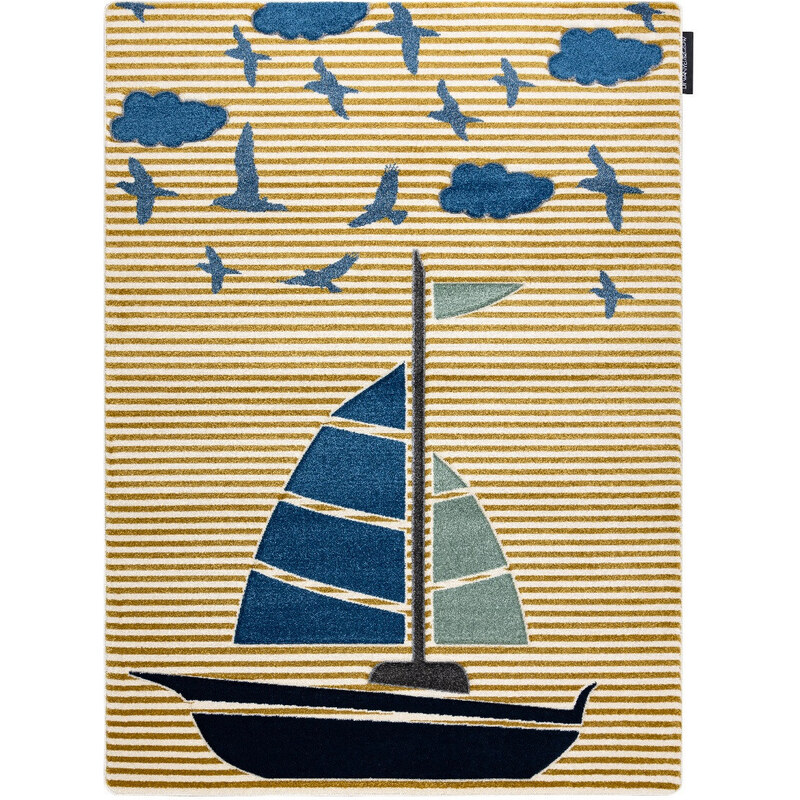 Dywany Łuszczów Dětský kusový koberec Petit Sail boat gold - 120x170 cm