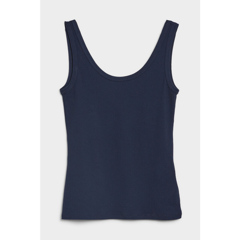 TOP GANT SLIM RIBBED TANK TOP modrá L