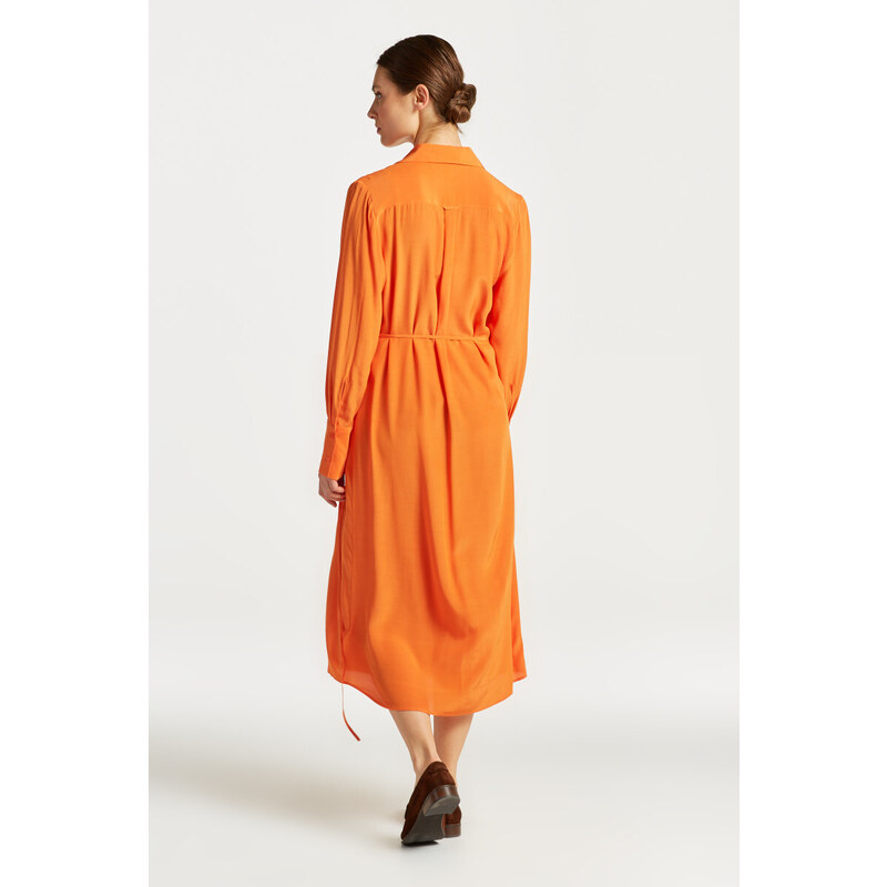 ŠATY GANT REG WRAP DRESS oranžová 34