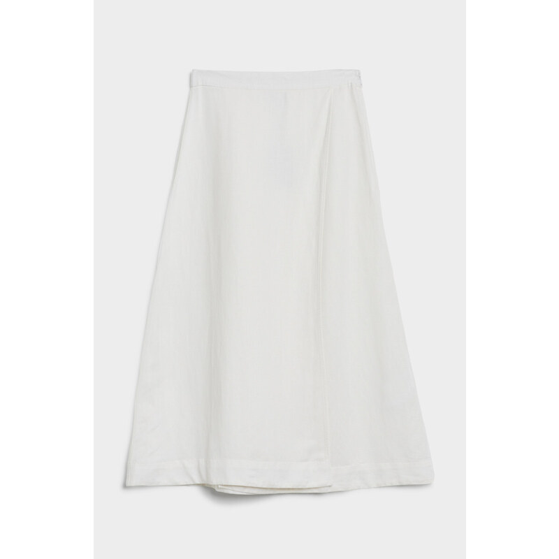 SUKNĚ GANT LINEN VISCOSE MIDI SKIRT bílá S